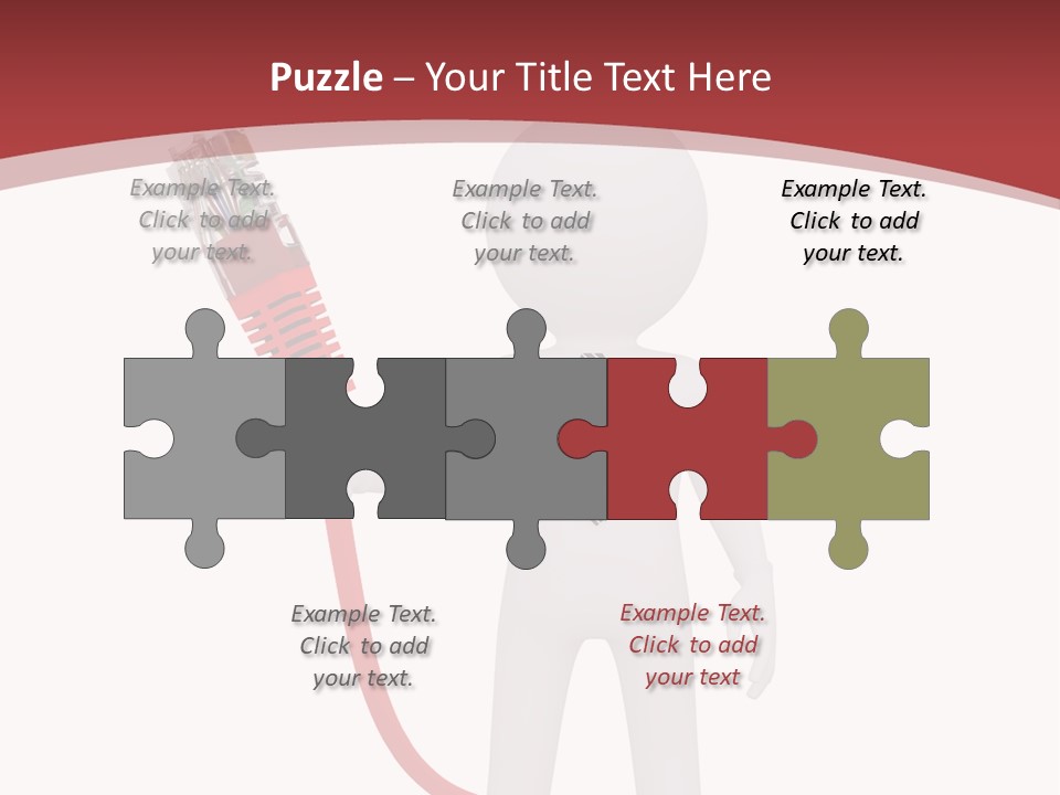 Electric Usb White PowerPoint Template
