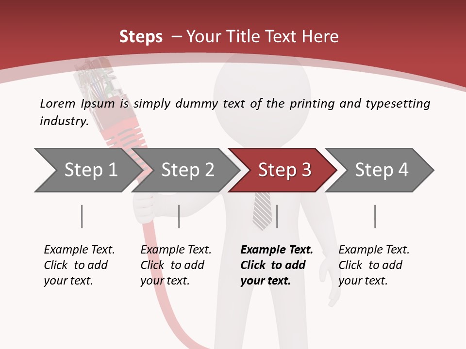 Electric Usb White PowerPoint Template