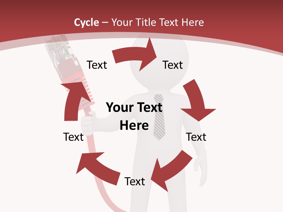 Electric Usb White PowerPoint Template