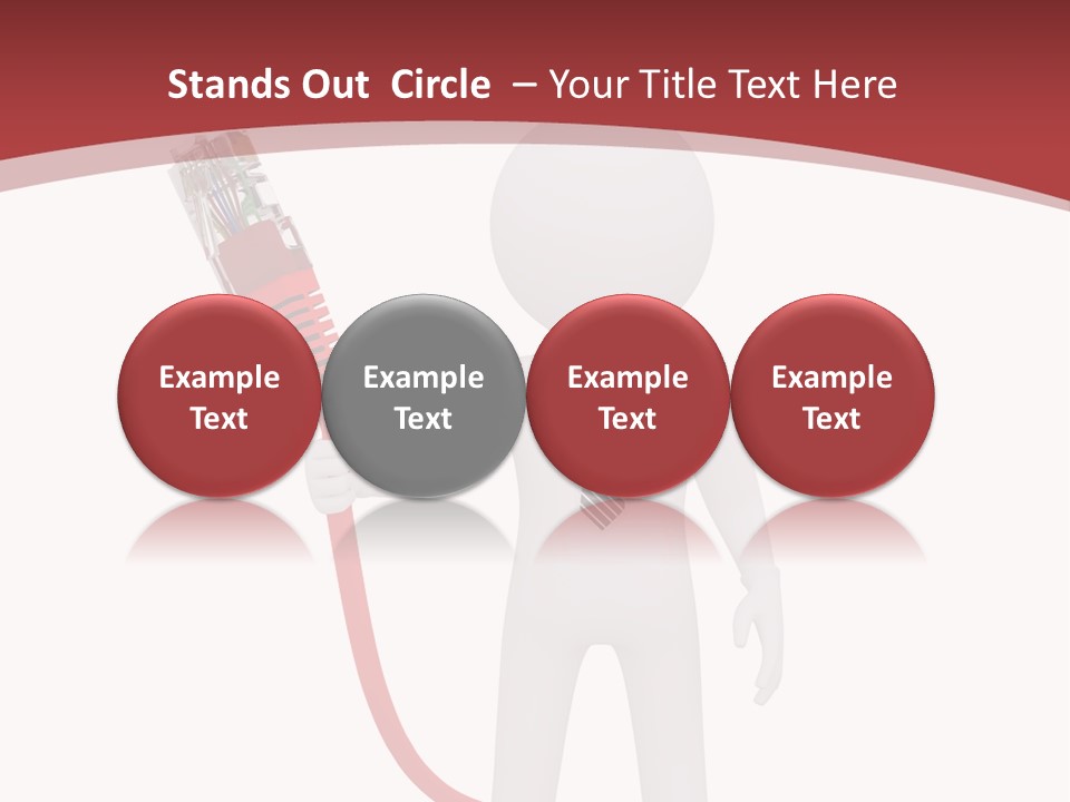 Electric Usb White PowerPoint Template