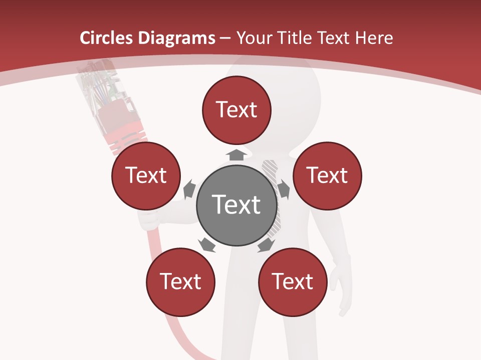 Electric Usb White PowerPoint Template