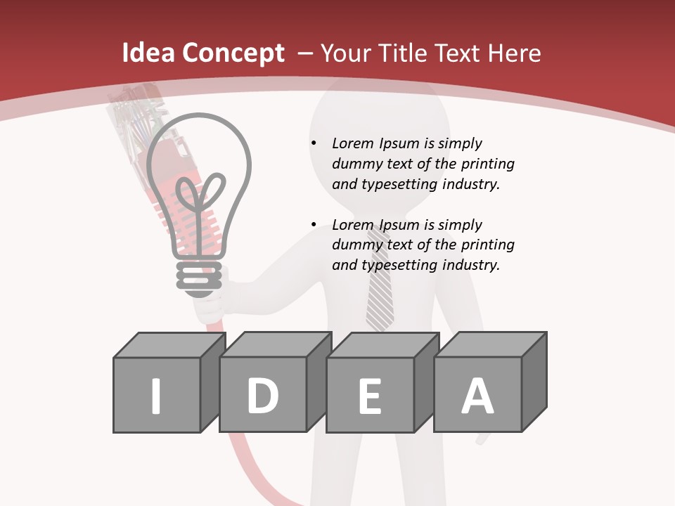 Electric Usb White PowerPoint Template