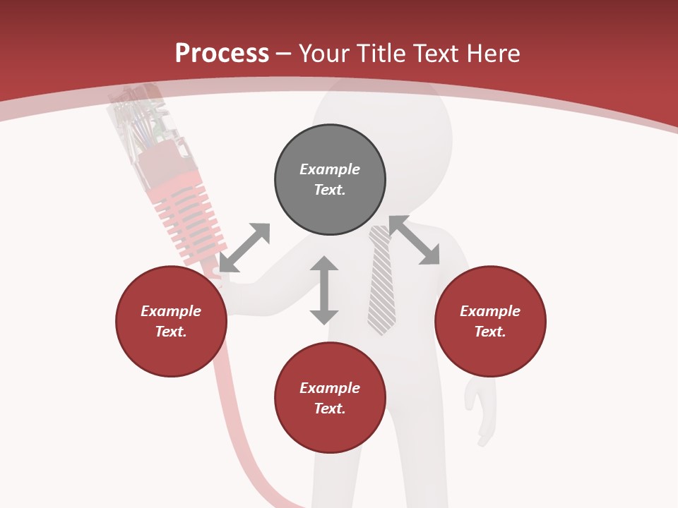 Electric Usb White PowerPoint Template