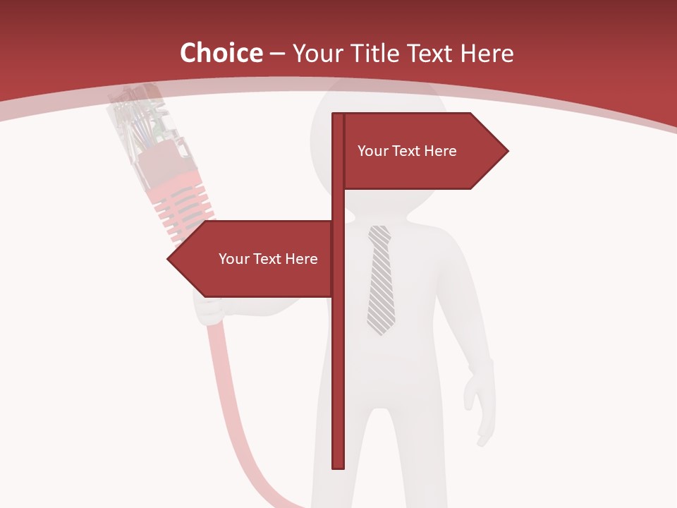 Electric Usb White PowerPoint Template