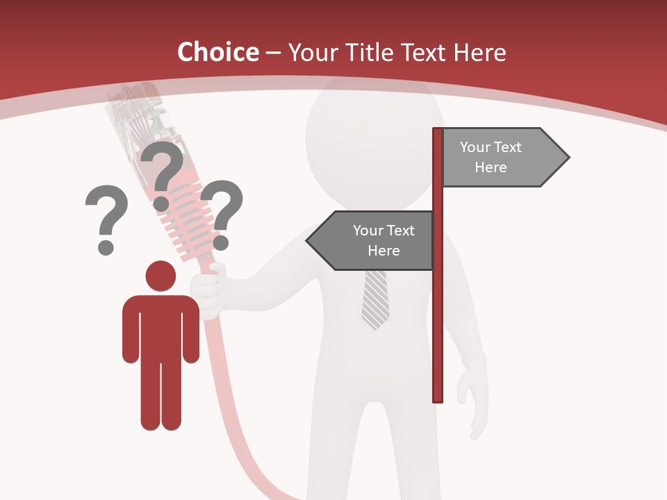 Electric Usb White PowerPoint Template
