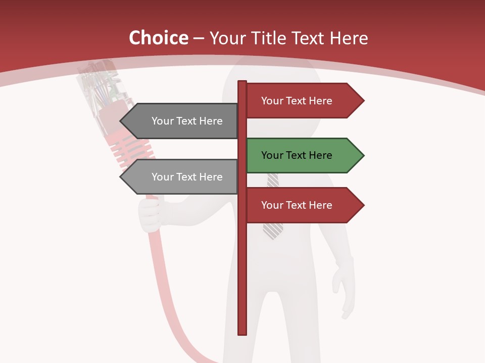 Electric Usb White PowerPoint Template