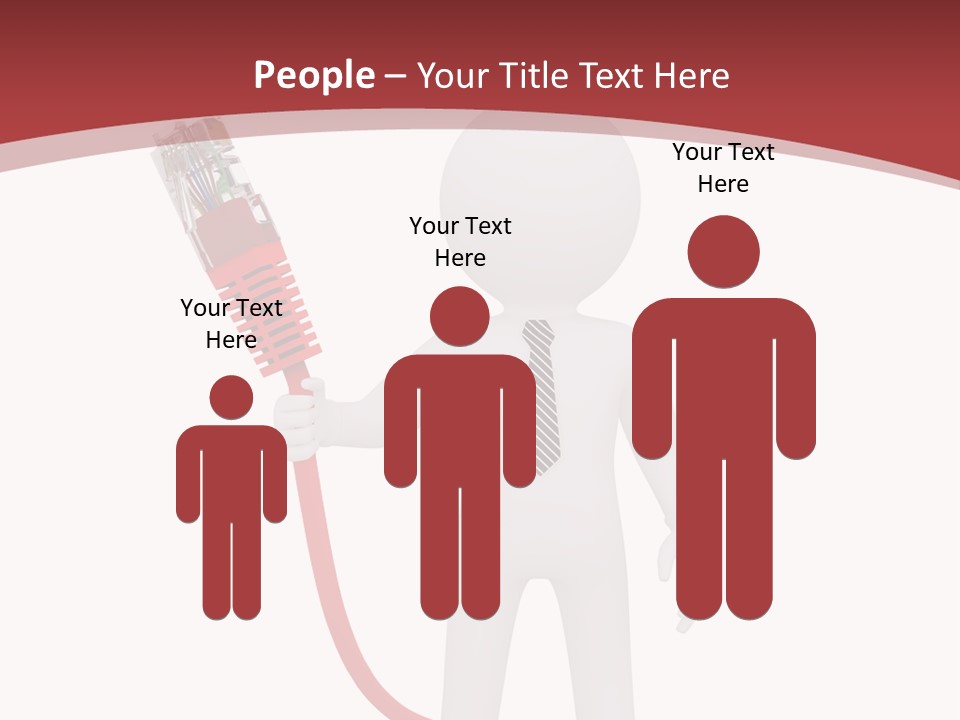 Electric Usb White PowerPoint Template