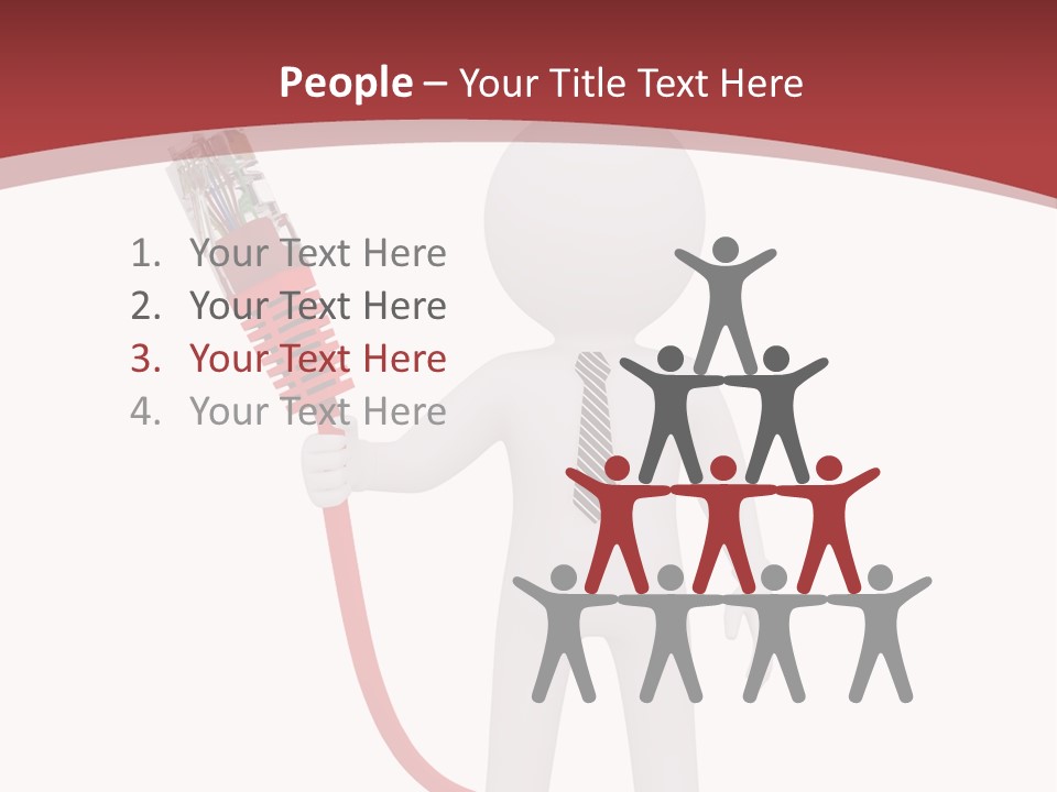 Electric Usb White PowerPoint Template