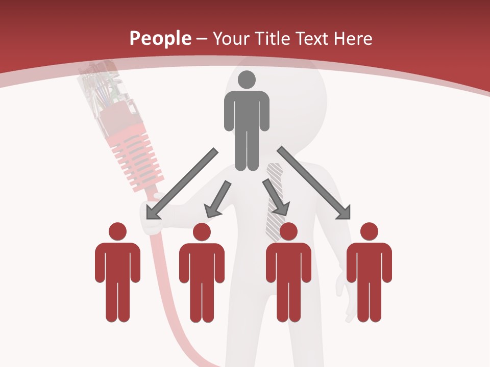 Electric Usb White PowerPoint Template