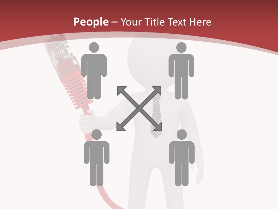 Electric Usb White PowerPoint Template