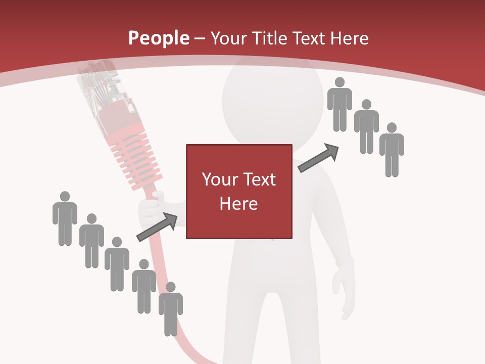 Electric Usb White PowerPoint Template