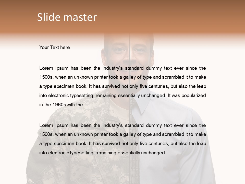 Veteran Employee Shirt PowerPoint Template