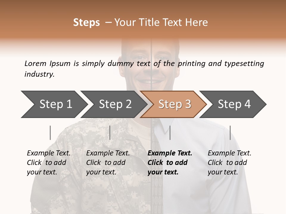 Veteran Employee Shirt PowerPoint Template