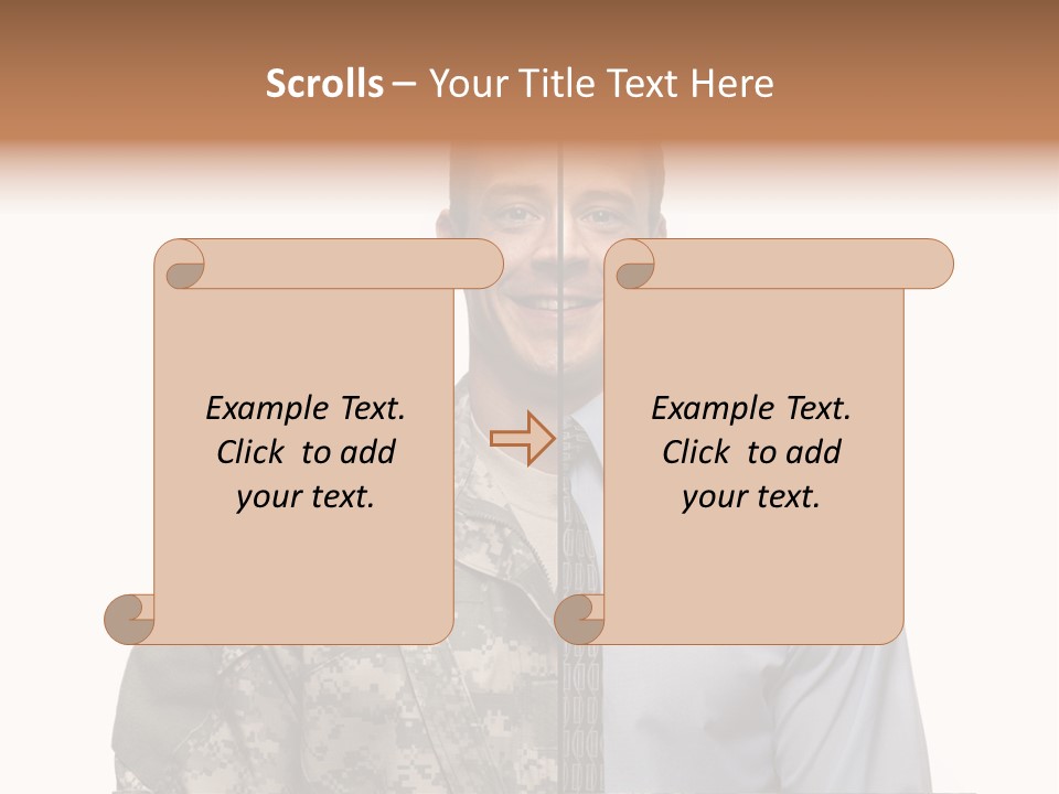 Veteran Employee Shirt PowerPoint Template