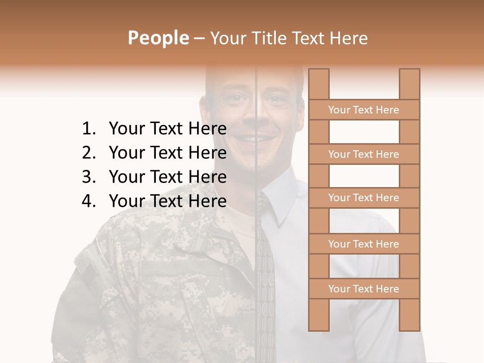Veteran Employee Shirt PowerPoint Template