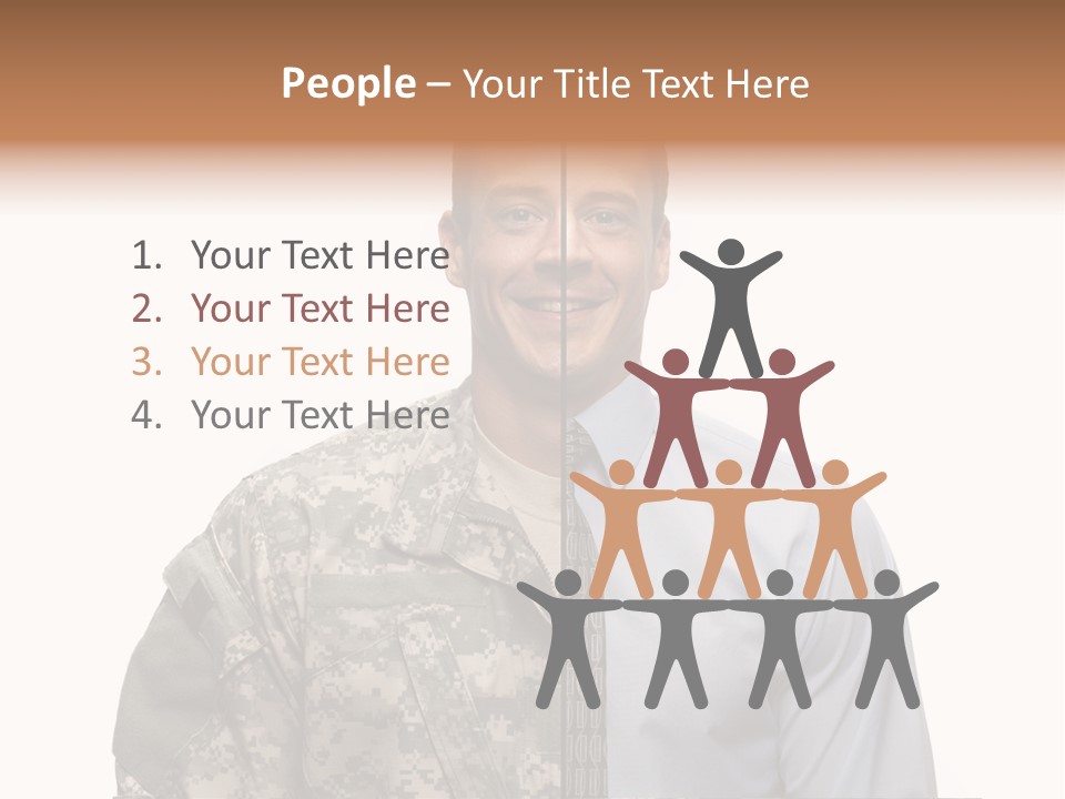 Veteran Employee Shirt PowerPoint Template