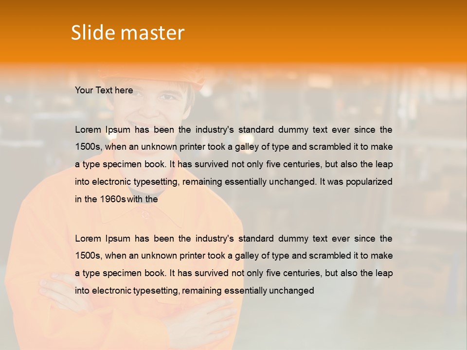 Shelves Manufacturing Warehouse PowerPoint Template