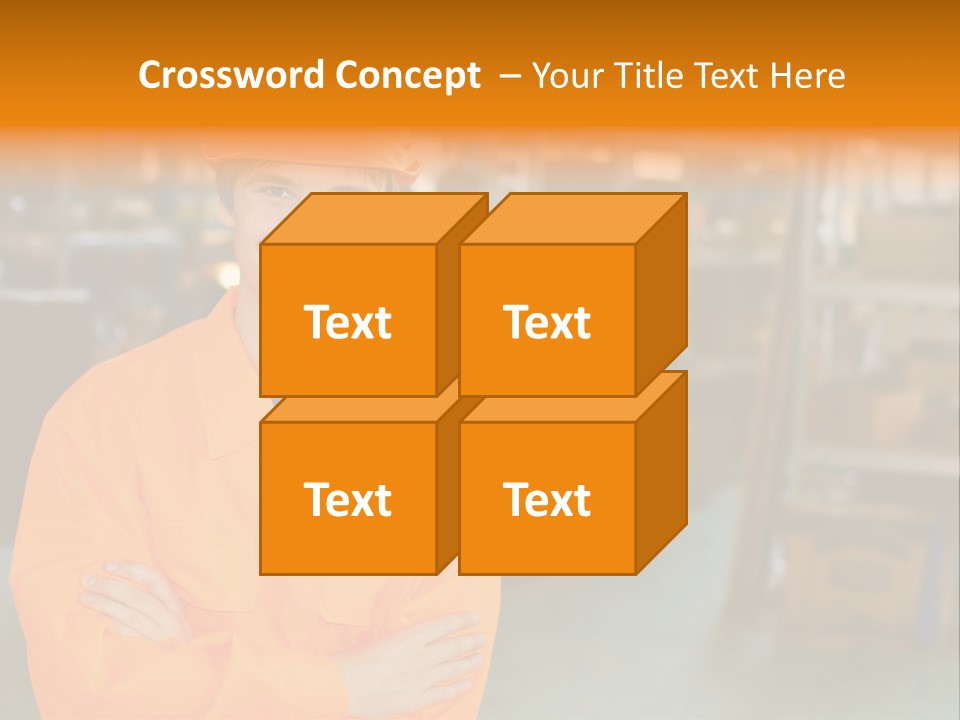 Shelves Manufacturing Warehouse PowerPoint Template