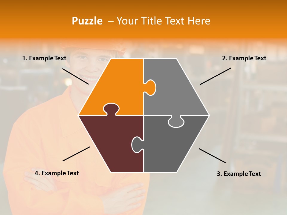 Shelves Manufacturing Warehouse PowerPoint Template