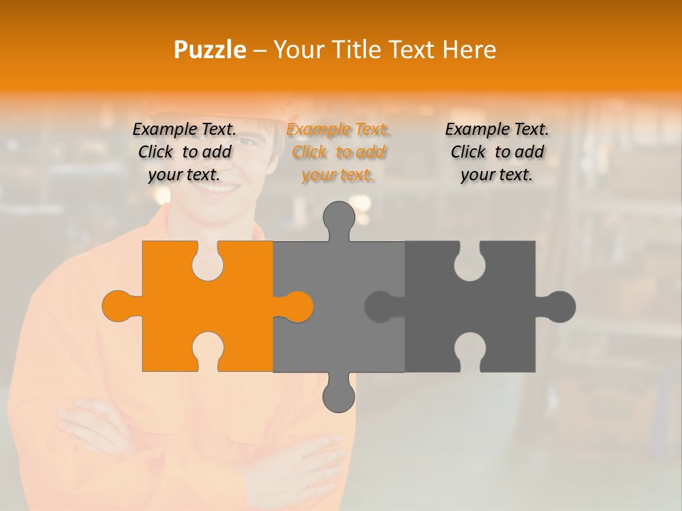 Shelves Manufacturing Warehouse PowerPoint Template