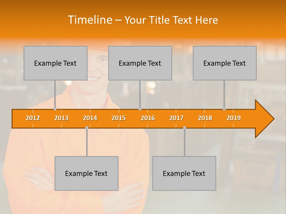 Shelves Manufacturing Warehouse PowerPoint Template