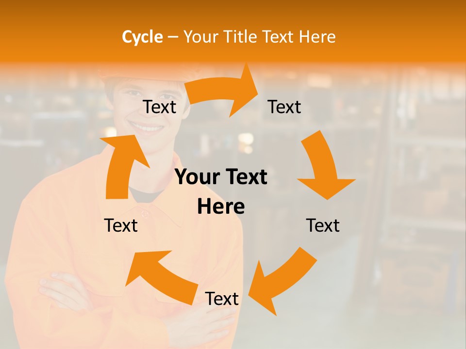 Shelves Manufacturing Warehouse PowerPoint Template