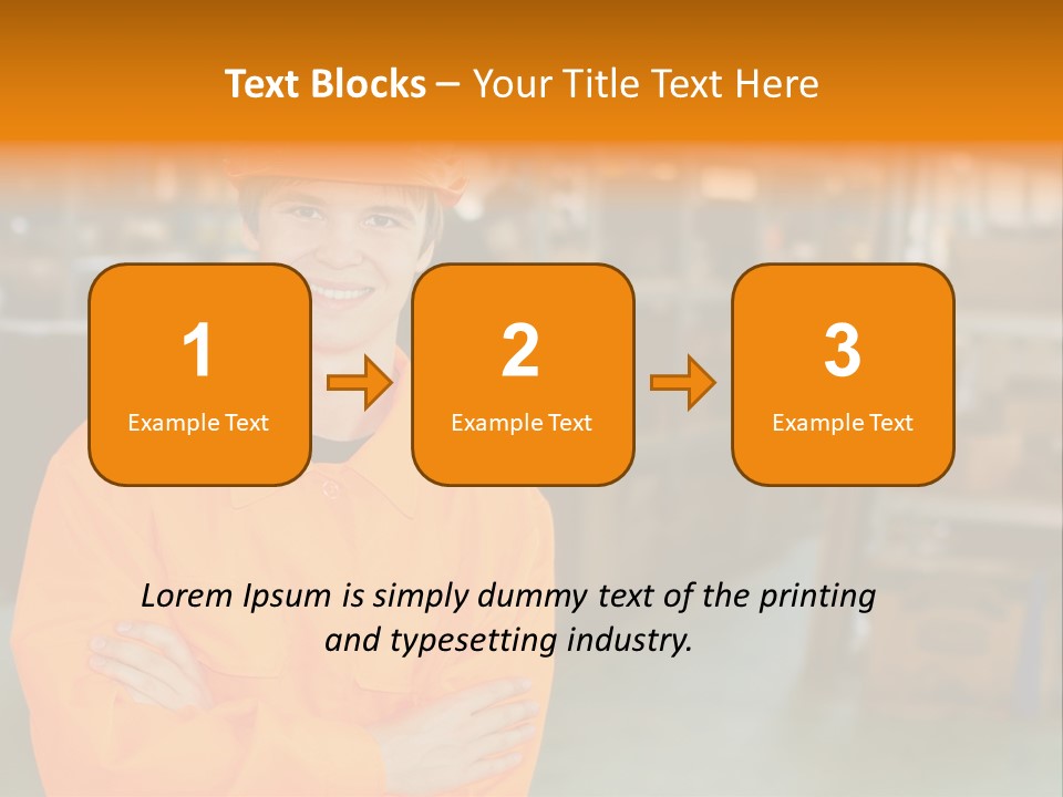 Shelves Manufacturing Warehouse PowerPoint Template