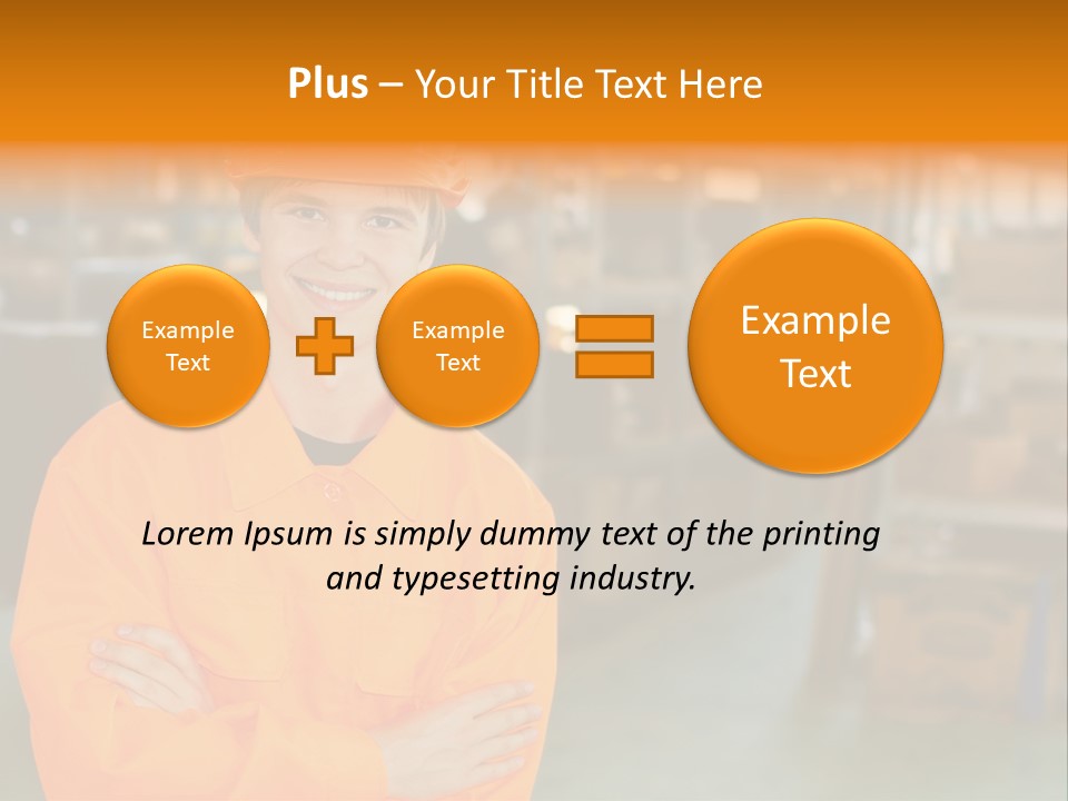 Shelves Manufacturing Warehouse PowerPoint Template