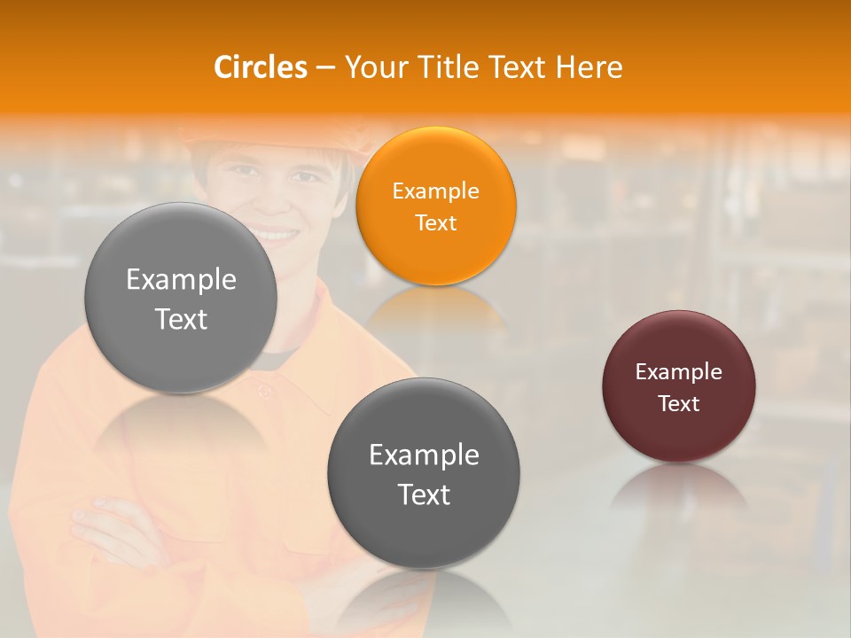Shelves Manufacturing Warehouse PowerPoint Template