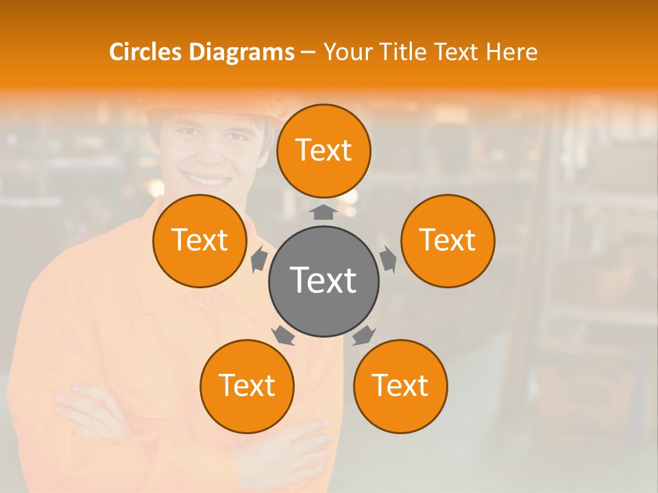 Shelves Manufacturing Warehouse PowerPoint Template