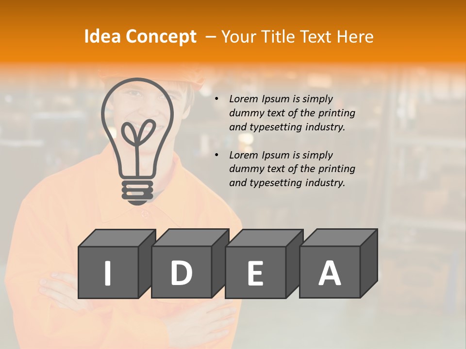 Shelves Manufacturing Warehouse PowerPoint Template