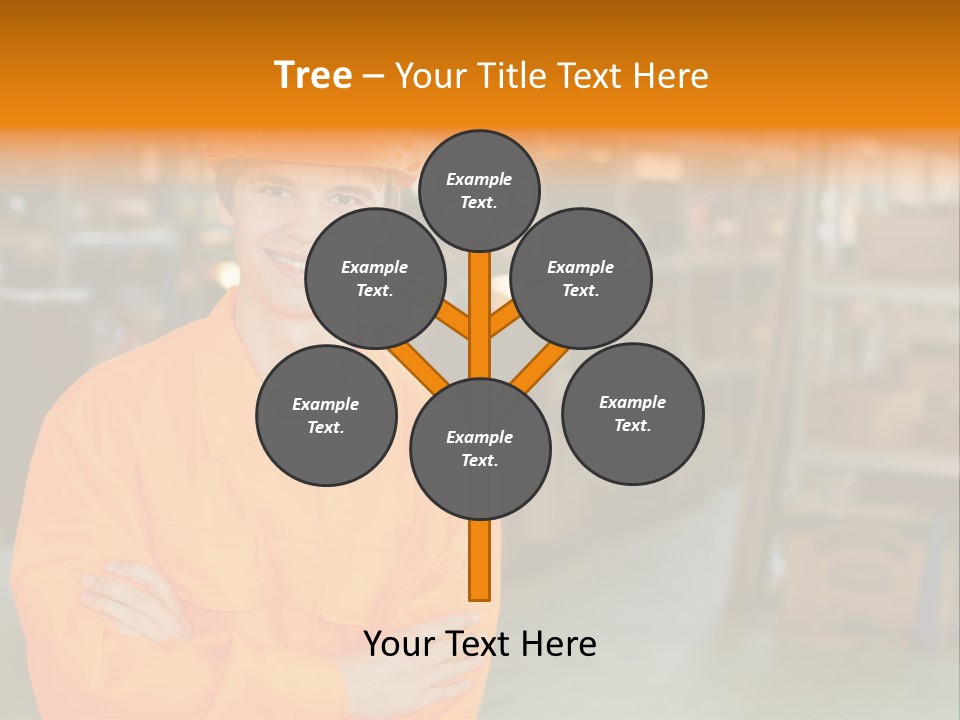 Shelves Manufacturing Warehouse PowerPoint Template
