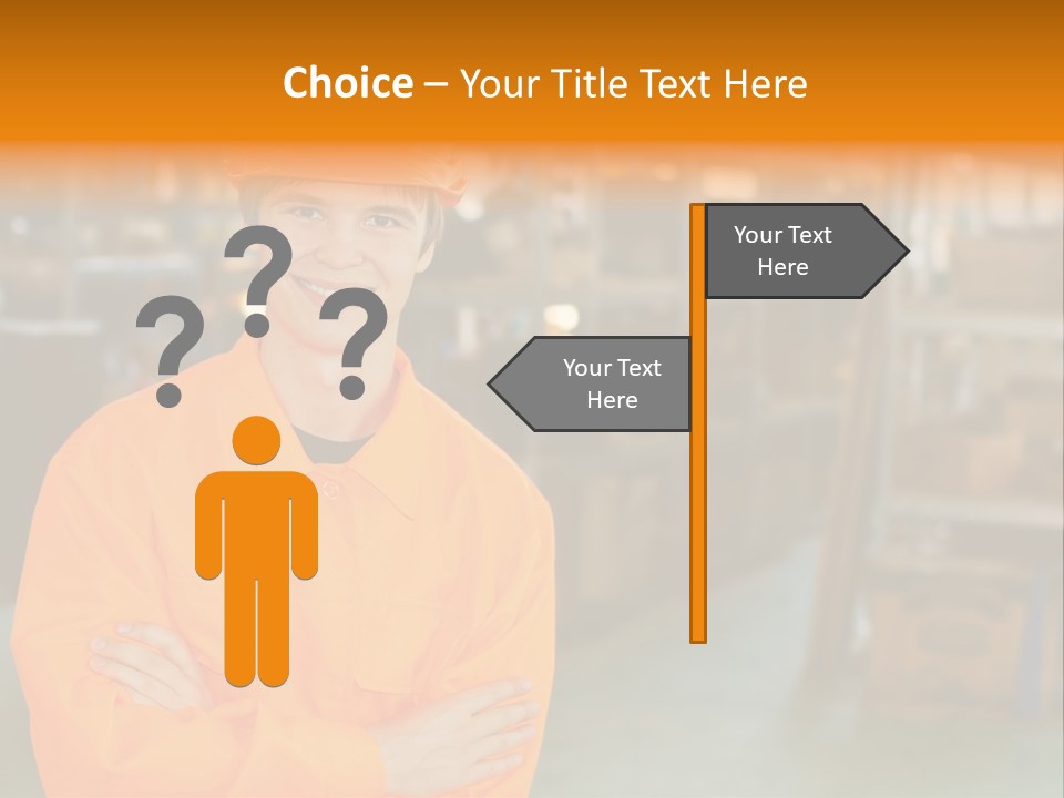 Shelves Manufacturing Warehouse PowerPoint Template