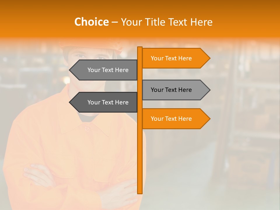 Shelves Manufacturing Warehouse PowerPoint Template