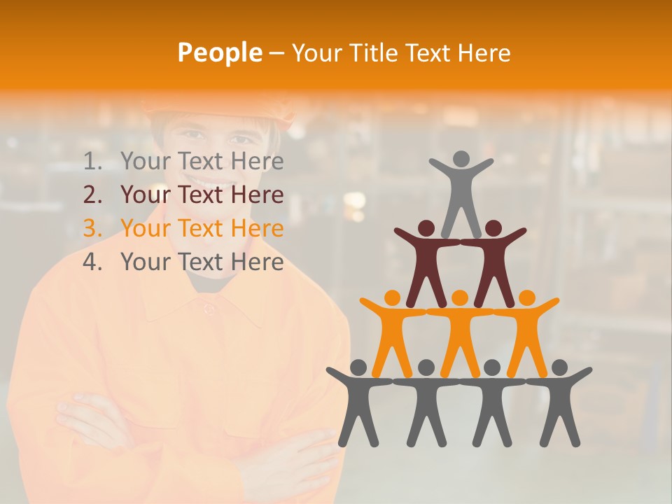 Shelves Manufacturing Warehouse PowerPoint Template