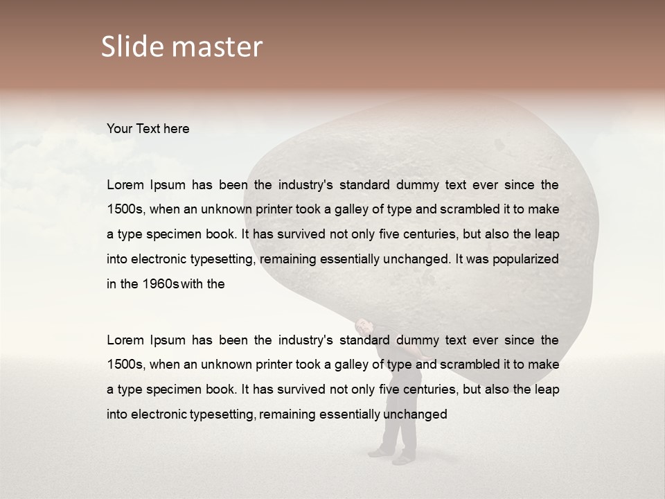 Man Caucasian Casual PowerPoint Template