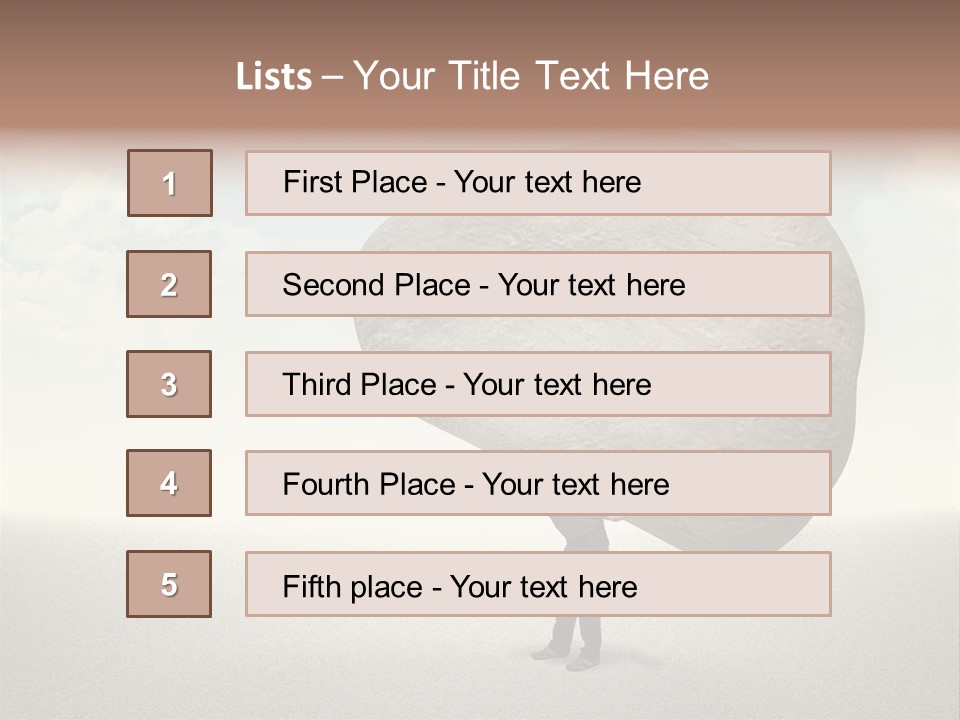 Man Caucasian Casual PowerPoint Template
