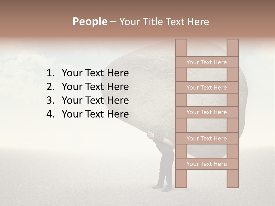 Man Caucasian Casual PowerPoint Template