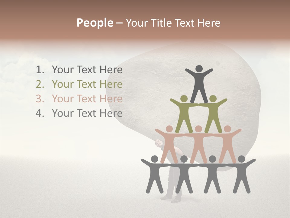 Man Caucasian Casual PowerPoint Template