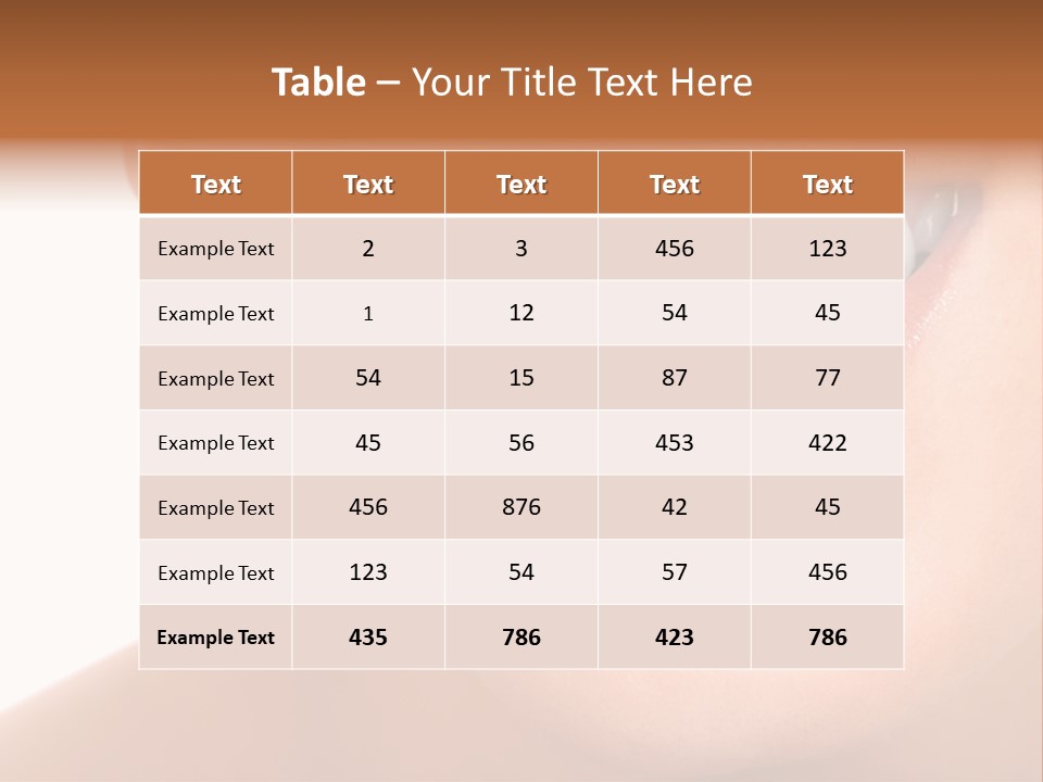 Background Healthy Girl PowerPoint Template