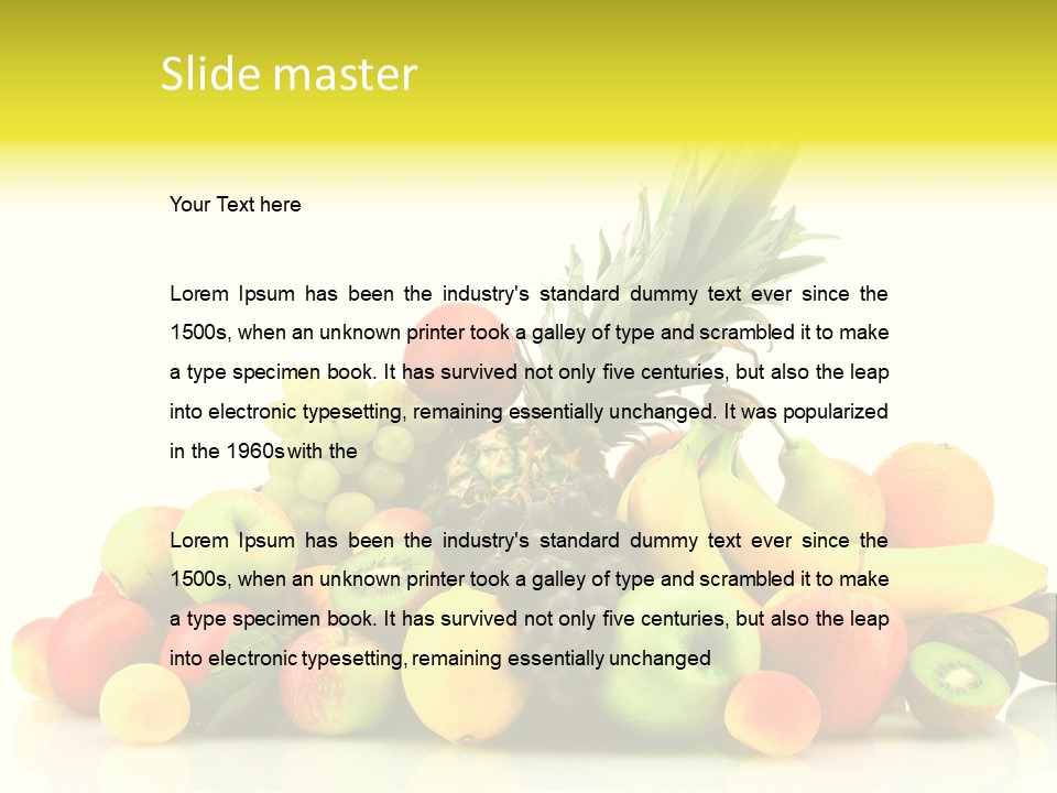 Juicy White Color PowerPoint Template