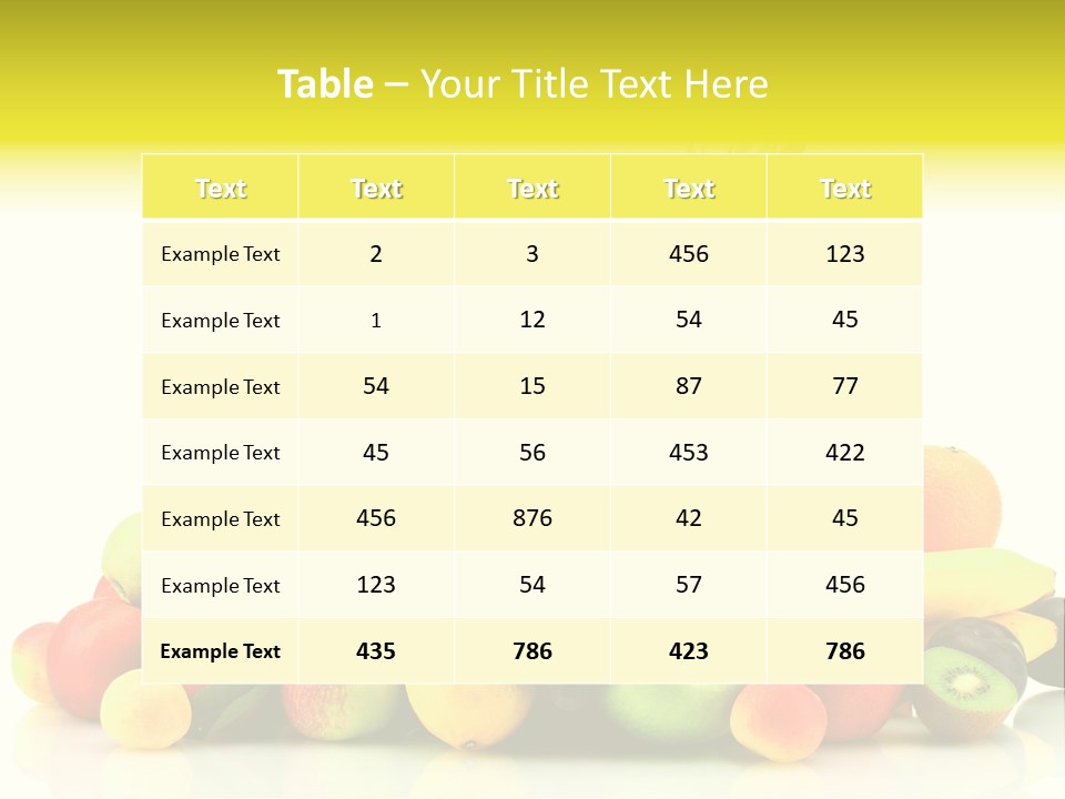 Juicy White Color PowerPoint Template