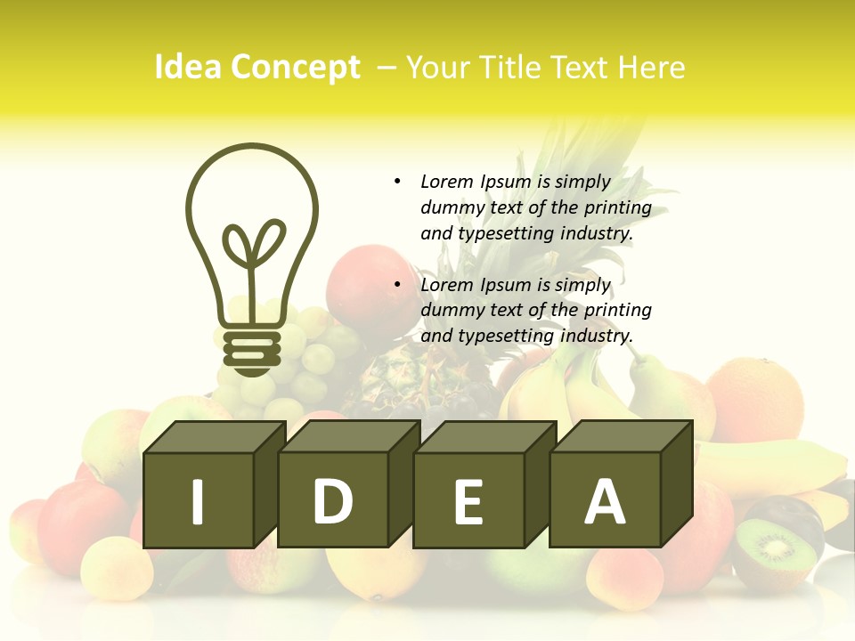 Juicy White Color PowerPoint Template