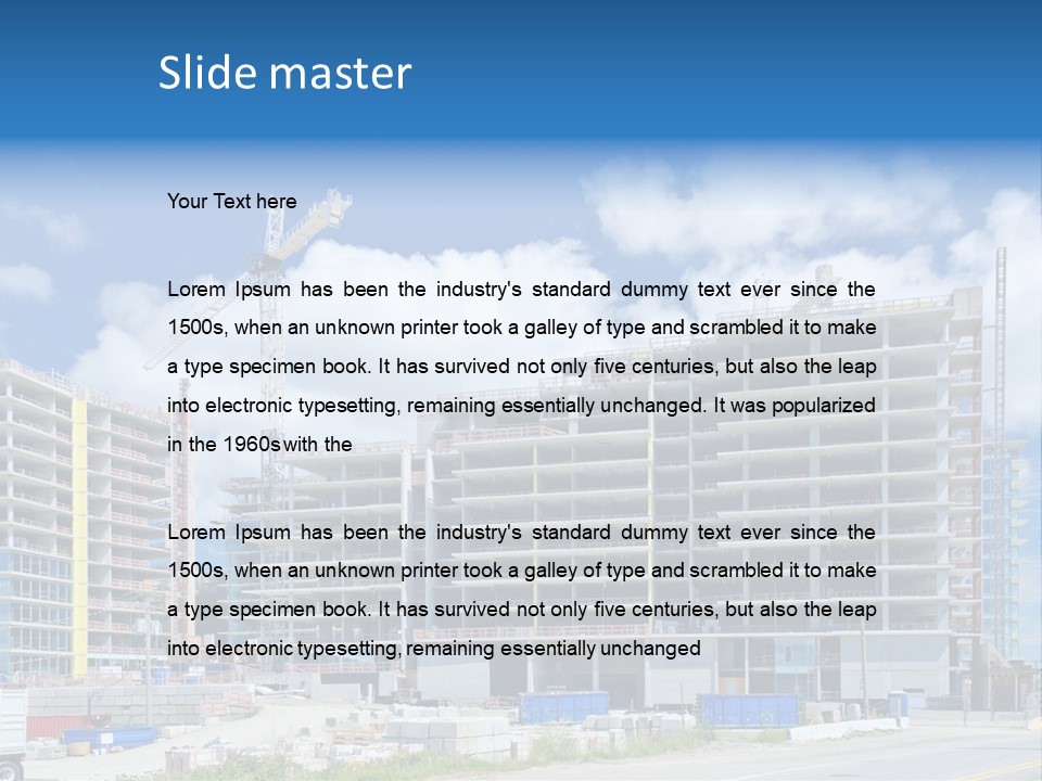 Concrete Estate Structure PowerPoint Template