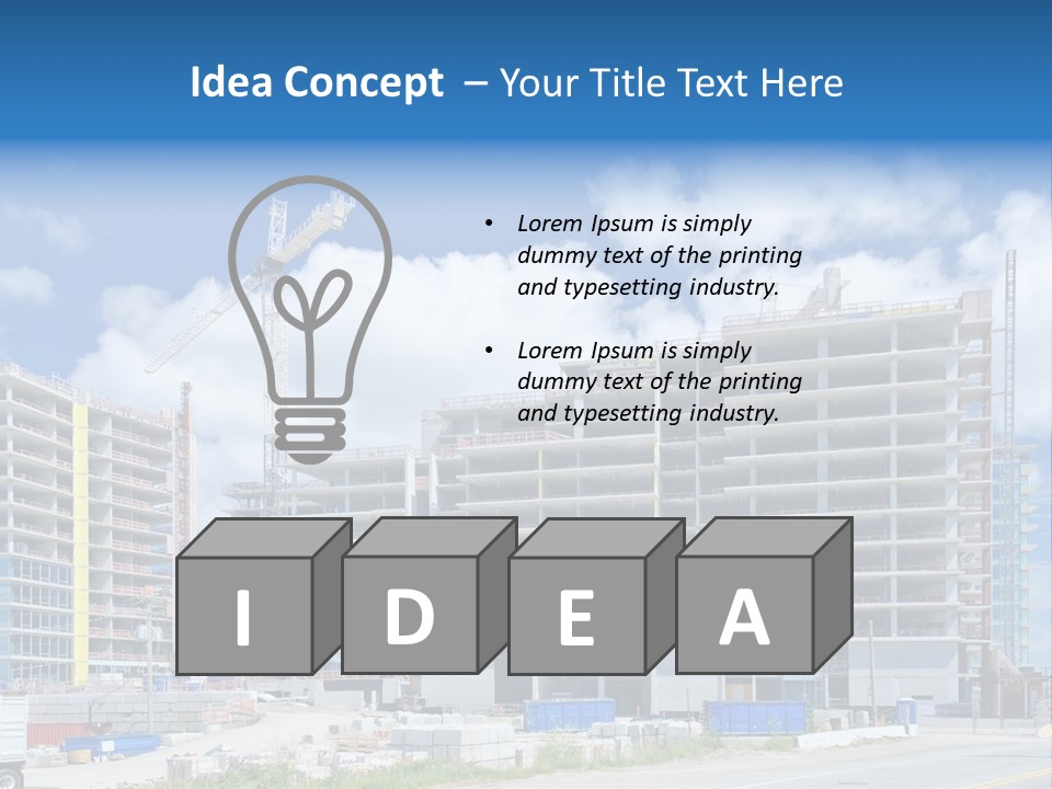 Concrete Estate Structure PowerPoint Template