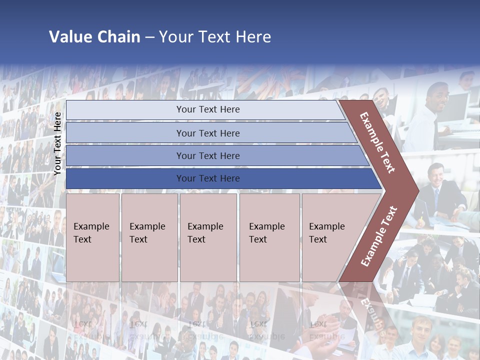 Exchange Businesswoman Time PowerPoint Template
