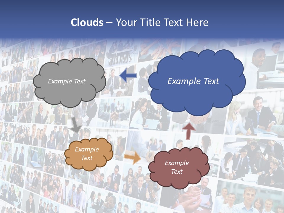 Exchange Businesswoman Time PowerPoint Template