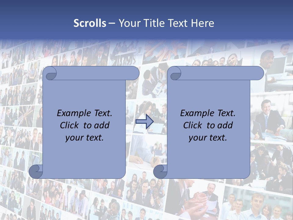 Exchange Businesswoman Time PowerPoint Template
