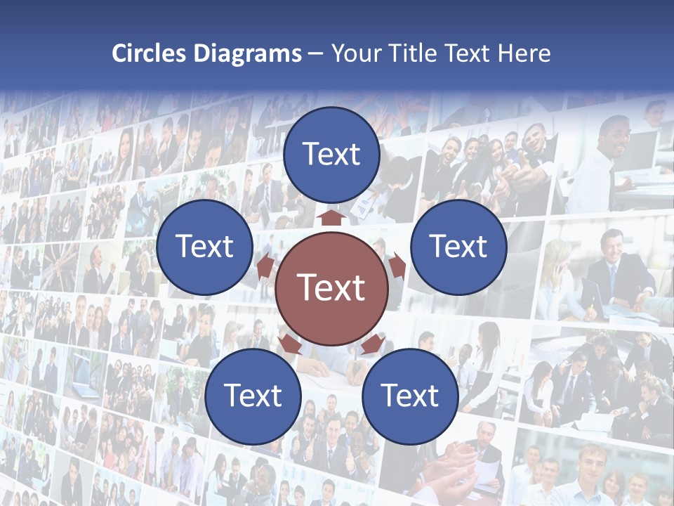 Exchange Businesswoman Time PowerPoint Template