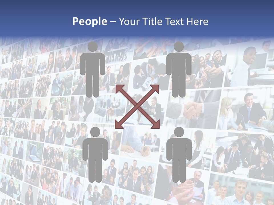 Exchange Businesswoman Time PowerPoint Template